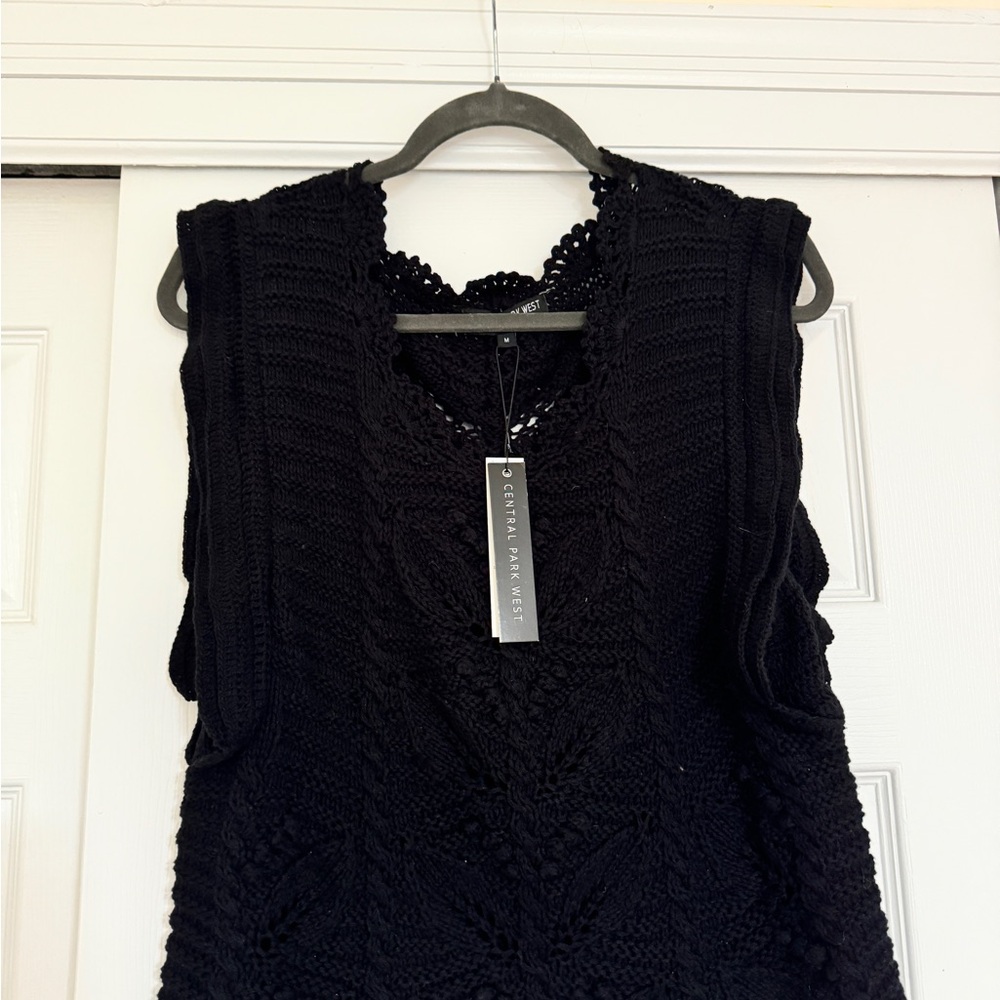 Central Park West Black Knit Top